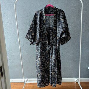 Vintage Japanese Lightweight Floral Kimono